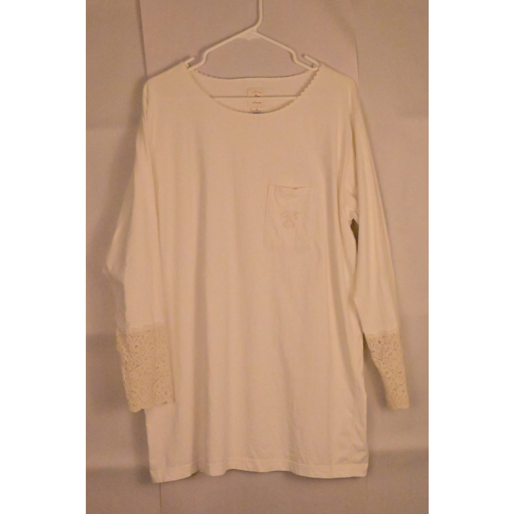 Women's Victoria's Secret Country Ivory Lace Long Sleeve Tee L